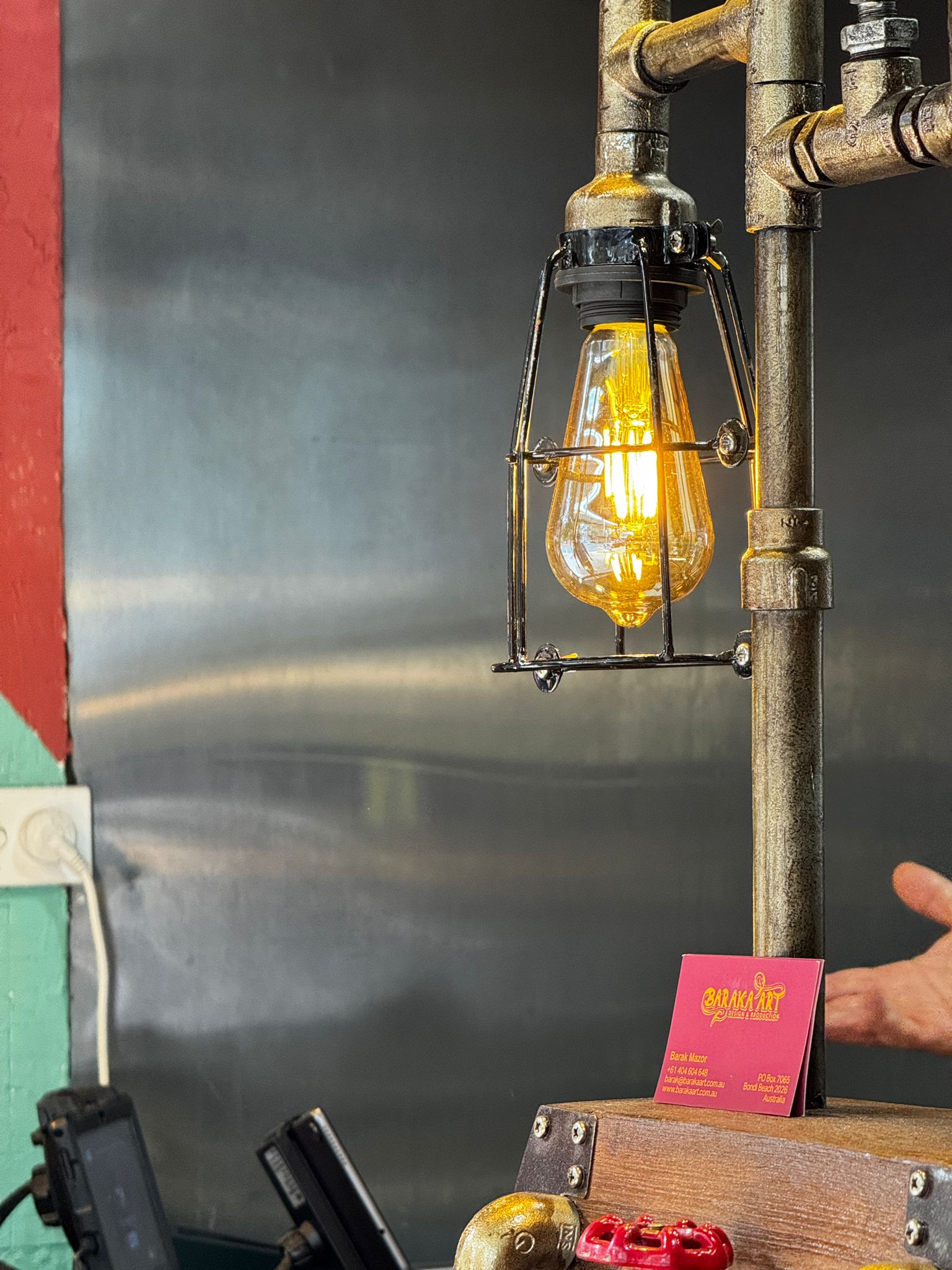 Twin-Head Steampunk Pipe Lamp