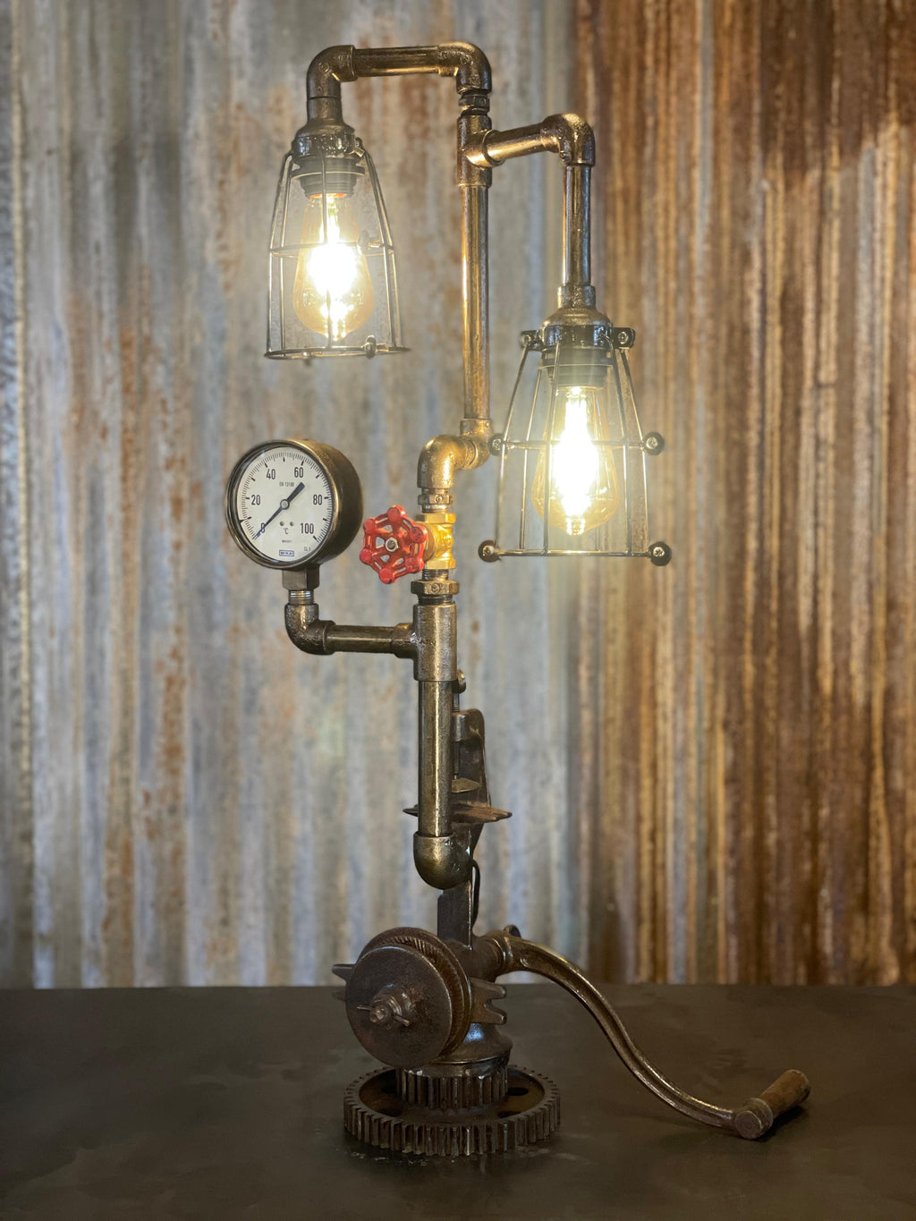 The Hand-Crank Gear Lamp